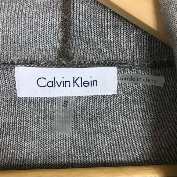 CALVIN KLEIN | Brown Open Front Cardigan - Picture 4 of 6